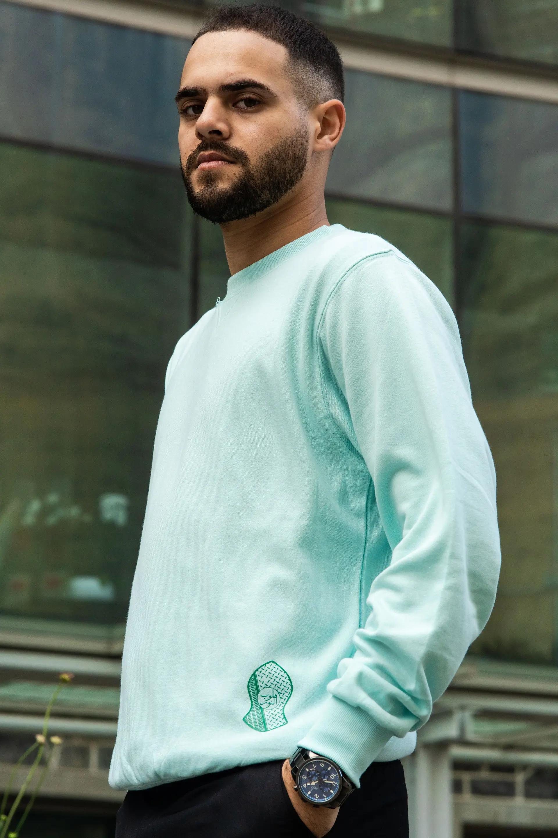 Crewneck from the Quloob un Nur collection